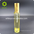 80ml Hot sale make up packing yellow colored empty cosmetic glass pump bottle